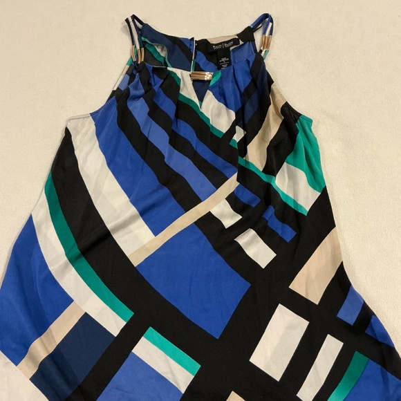 WHBM Sleeveless Halter Top with Gold Metal Accents - Picture 6 of 6